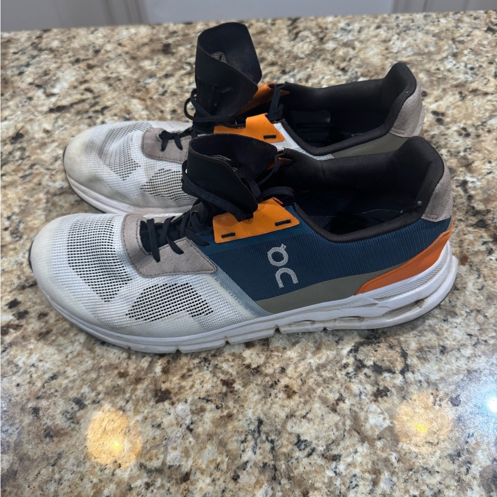 On Cloud Running Mens Shoes - White and Orange